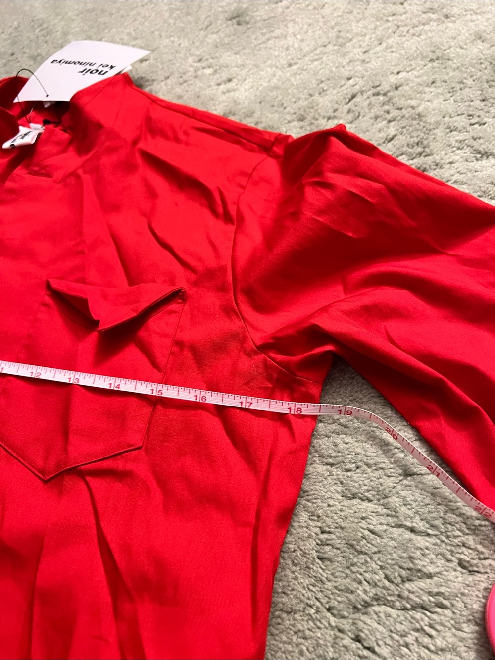 BNWT: noir kei ninomiya Red Button-Front Men/Womens Shirt - Picture 5 of 8